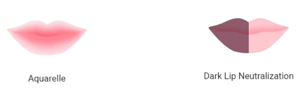 permanent makeup artist in gurgaon brows and beyond by sonali lip aquarelle neutralization