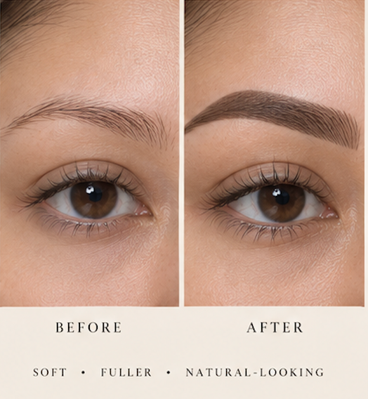 Ombre Brows Before and After