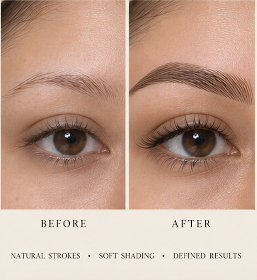 Combination Brows Before and After
