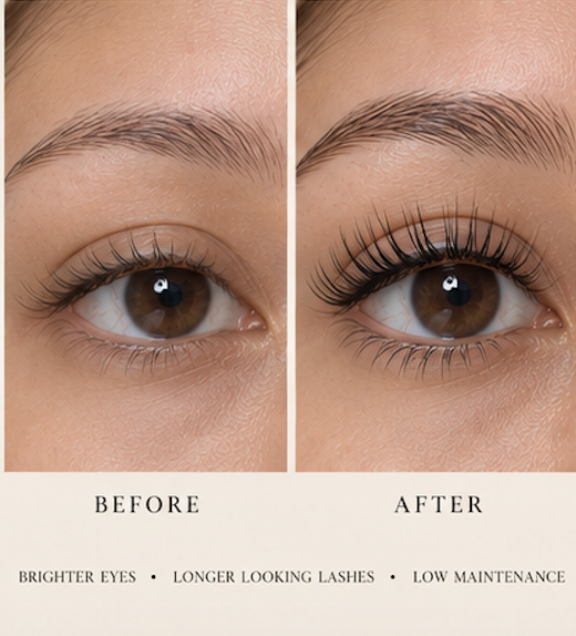 Lash Lift Before and After